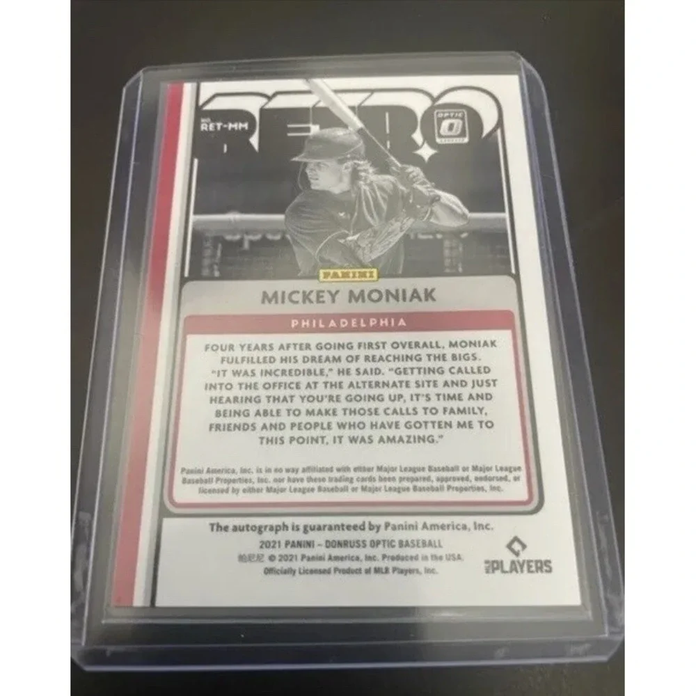2021 Donruss Optic Retro Signature Series‎ #8 Mickey Moniak AUTO PHILLIES